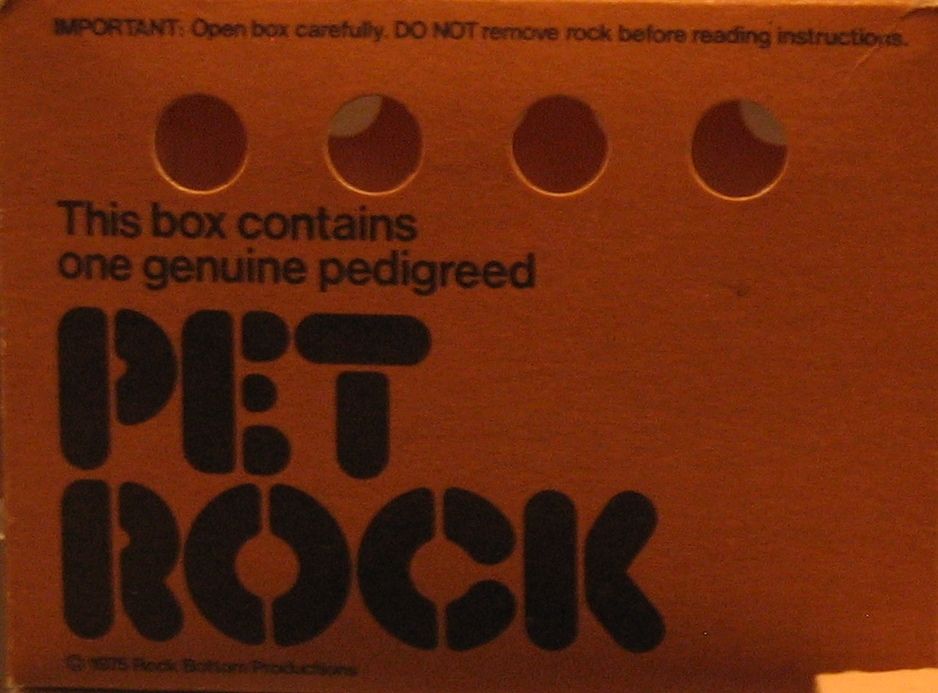 A pet rock box.